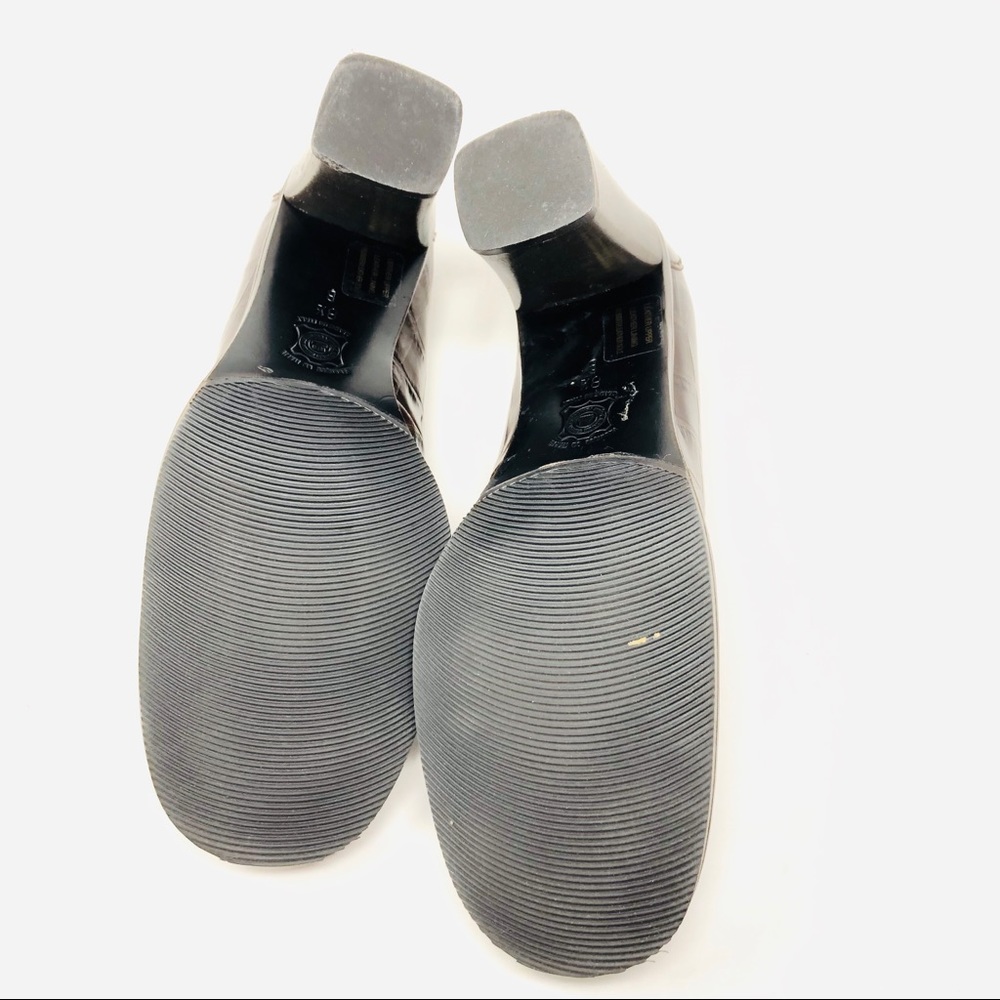 KENNETH COLE brown heeled leather loafers, made in Italy, size 8.5 - Picture 6 of 7